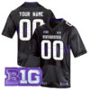 Custom Northwestern Wildcats Football Black Jersey - All Stitched