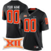 Custom Oklahoma State Cowboys Football Black Game Jersey - All Stitched