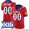 Custom Kansas Jayhawks Football Red Vapor F.U.S.E Limited Jersey - All Stitched