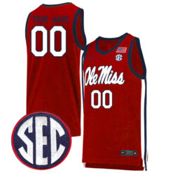 Custom Ole Miss Rebels Basketball Red Game Jersey - All Stitched