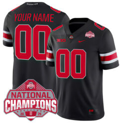 Custom Ohio State Buckeyes Football Black Jersey - All Stitched