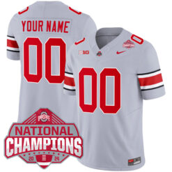Custom Ohio State Buckeyes Football Grey Alternate Jersey - All Stitched