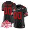 Custom Ohio State Buckeyes Football Black Heritage Stripe Jersey - All Stitched