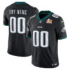Custom Philadelphia Eagles Black Super Bowl LIX Vapor F.U.S.E Limited Jersey - All Stitched