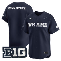 Penn State Nittany Lions Baseball Navy Limited Jersey - All Stitched