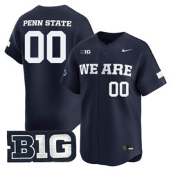 Custom Penn State Nittany Lions Baseball Navy Limited Jersey - All Stitched