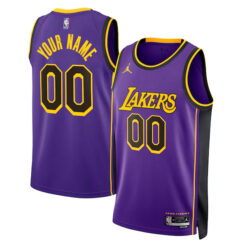 Custom Los Angeles Lakers Purple Statement Edition Jersey - All Stitched