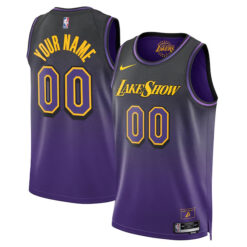 Custom Los Angeles Lakers 2024/25 Purple City Edition Jersey - All Stitched