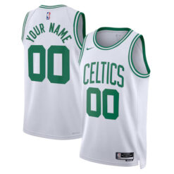 Custom Boston Celtics White Association Edition Jersey - All Stitched