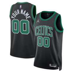 Custom Boston Celtics Black Statement Edition Jersey - All Stitched