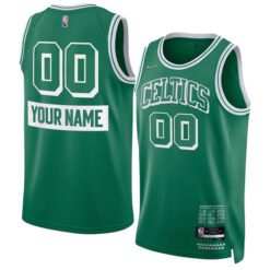 Custom Boston Celtics Kelly Green City Edition Jersey - All Stitched