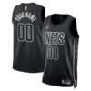 Custom Brooklyn Nets Black Statement Edition Jersey - All Stitched