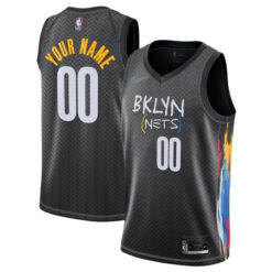 Custom Brooklyn Nets Black City Edition Jersey - All Stitched