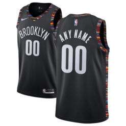 Custom Brooklyn Nets Black City Edition Jersey - All Stitched