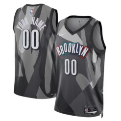 Custom Brooklyn Nets 2024/25 Grey City Edition Jersey - All Stitched
