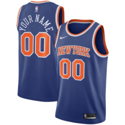 Custom New York Knicks Royal Blue Icon Edition Jersey - All Stitched