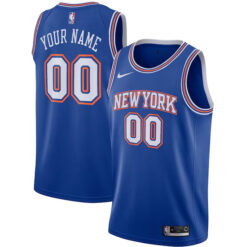 Custom New York Knicks Royal Blue Statement Edition Jersey - All Stitched
