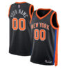Custom New York Knicks 2022/23 Black City Edition Jersey - All Stitched