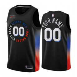 Custom New York Knicks Black City Edition Jersey - All Stitched