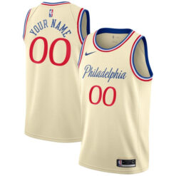 Custom Philadelphia 76ers 2019/20 Cream City Edition Jersey - All Stitched