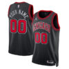 Custom Chicago Bulls Black Statement Edition Jersey - All Stitched