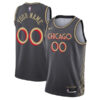 Custom Chicago Bulls Charcoal City Edition Jersey - All Stitched