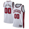 Custom Chicago Bulls 2022/23 White City Edition Jersey - All Stitched