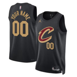 Custom Cleveland Cavaliers Black Statement Edition Jersey - All Stitched