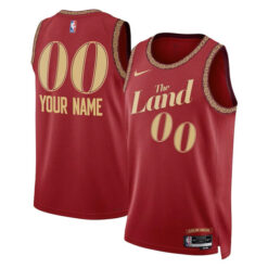Custom Cleveland Cavaliers Wine 2024 City Edition Jersey - All Stitched