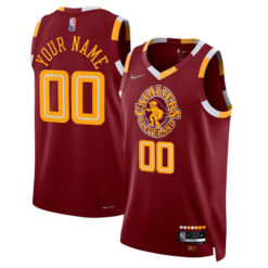 Custom Cleveland Cavaliers Wine 2021/22 City Edition Jersey - All Stitched