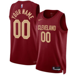 Custom Cleveland Cavaliers Wine Icon Edition Jersey - All Stitched