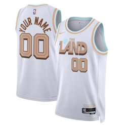 Custom Cleveland Cavaliers White City Edition Jersey - All Stitched