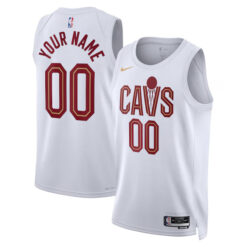 Custom Cleveland Cavaliers White Association Edition Jersey - All Stitched