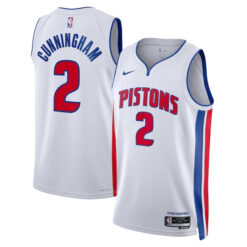 Cade Cunningham Detroit Pistons White Association Edition Jersey - All Stitched