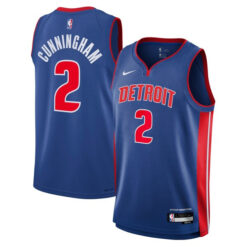 Cade Cunningham Detroit Pistons Royal Blue Icon Edition Jersey - All Stitched