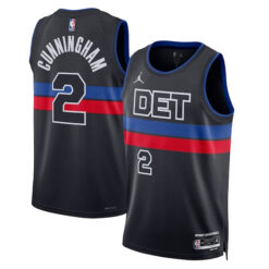 Cade Cunningham Detroit Pistons Black Statement Edition Jersey - All Stitched