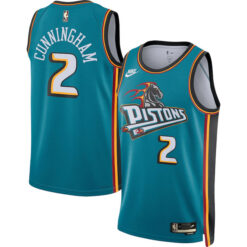 Cade Cunningham Detroit Pistons Teal 2022/23 Classic Edition Jersey - All Stitched