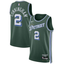 Cade Cunningham Detroit Pistons Green 2022/23 City Edition Jersey - All Stitched