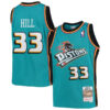 Grant Hill Detroit Pistons Teal 1998/99 Hardwood Classics Jersey - All Stitched