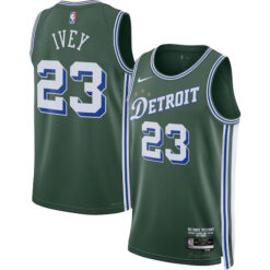 Jaden Ivey Detroit Pistons Green 2022/23 City Edition Jersey - All Stitched