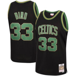Larry Bird Boston Celtics Black Reload 1985/86 Hardwood Classics Jersey - All Stitched