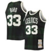 Larry Bird Boston Celtics Black Uninterrupted 1985/86 Hardwood Classics Jersey - All Stitched