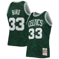 Larry Bird Boston Celtics Green Wildlife 1985/86 Hardwood Classics Jersey - All Stitched