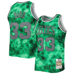 Larry Bird Boston Celtics Green Galaxy 1985/86 Hardwood Classics Jersey - All Stitched
