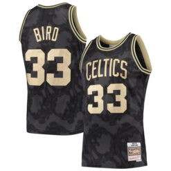 Larry Bird Boston Celtics Black Toile 1985/86 Hardwood Classics Jersey - All Stitched