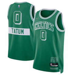 Jayson Tatum Boston Celtics Kelly Green 2021/22 City Edition Jersey - All Stitched