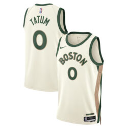 Jayson Tatum Boston Celtics Cream 2023/24 City Edition Jersey - All Stitched