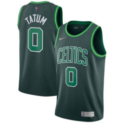 Jayson Tatum Boston Celtics Green 2020/21 Earned Edition Jersey - All Stitched