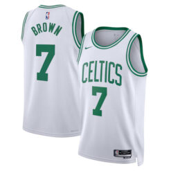 Jaylen Brown Boston Celtics White Association Edition Jersey - All Stitched