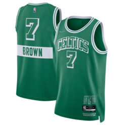 Jaylen Brown Boston Celtics Kelly Green 2021/22 City Edition Jersey - All Stitched